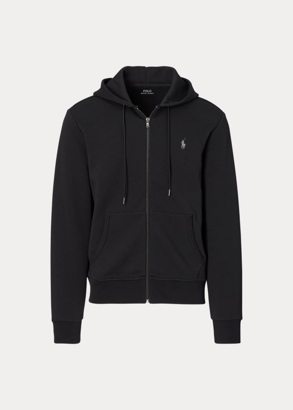 Sudaderas Con Capucha Polo Ralph Lauren Hombre Negros - Double-Knit Full-Zip - NYXIS7039